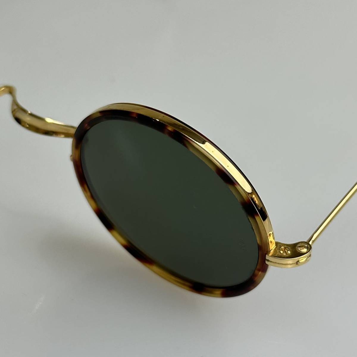 希少!!美品◆B&L Ray-Ban シャイアン ラウンド インリム◆レイバン ボシュロム ラウンドサングラス ビンテージ USA 廃番品 _画像3