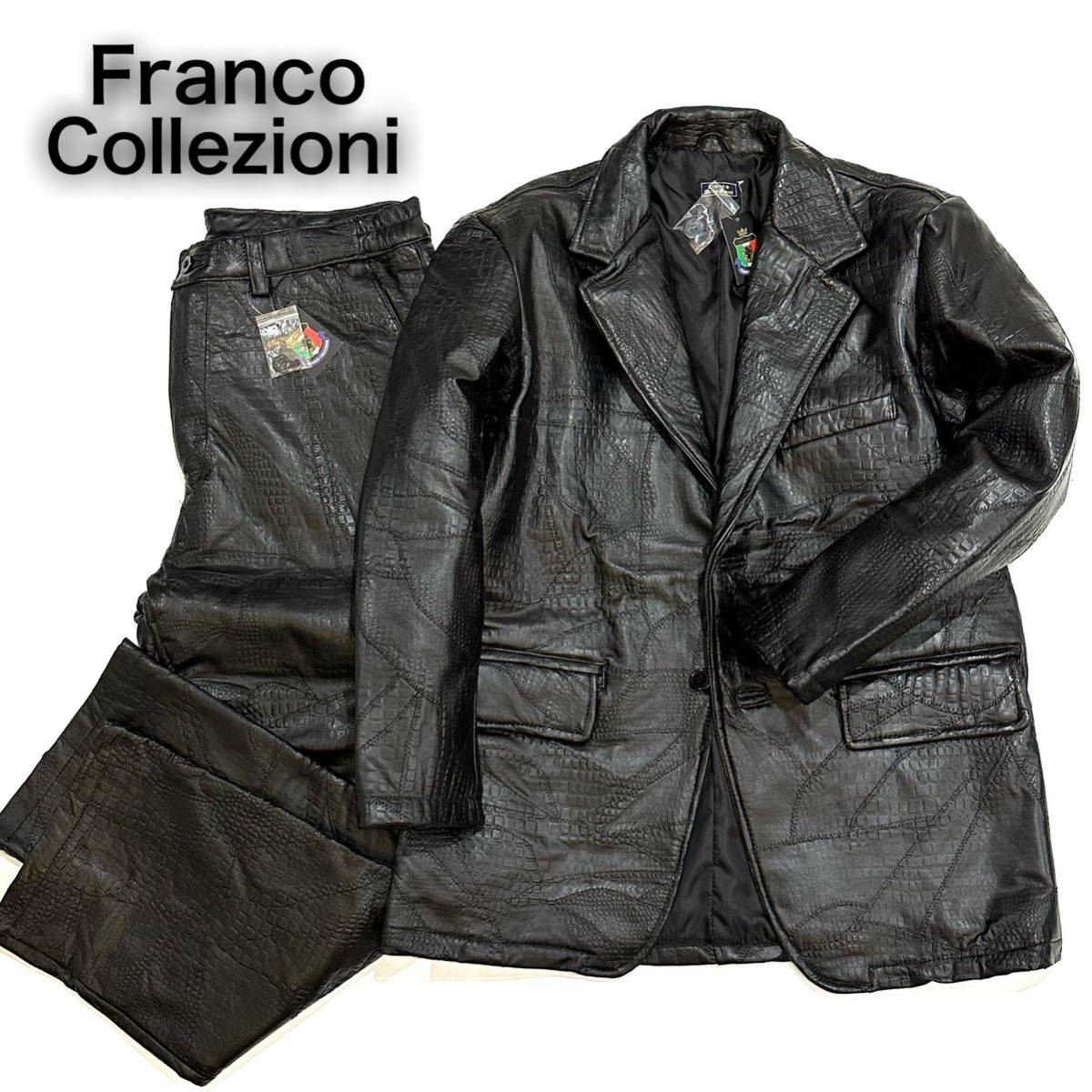 T-ポイント5倍】 ラムレザー 羊革 Collezioni 未使用品Franco 型押し