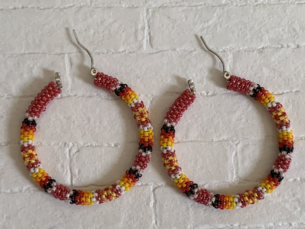  Indian jewelry beads Work hoop ring beads earrings Native American n hand made earrings Navajo Indian d