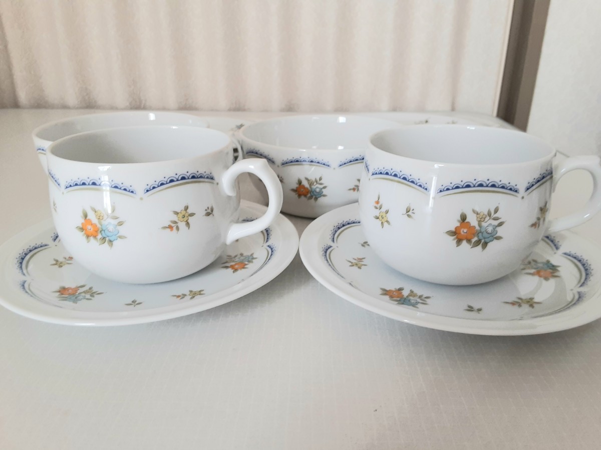 中古】Noritake ノリタケ 千趣会 花柄 カップ&プレート&エッグスタンド