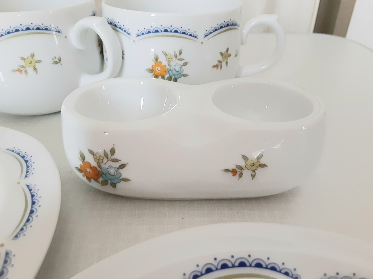 中古】Noritake ノリタケ 千趣会 花柄 カップ&プレート&エッグスタンド