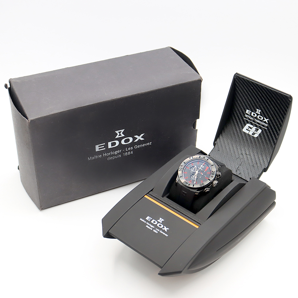  батарейка заменен EDOX Ed ks Class one Chrono offshore большой Date хронограф 10020-37N-NRO чёрный мужской кварц 