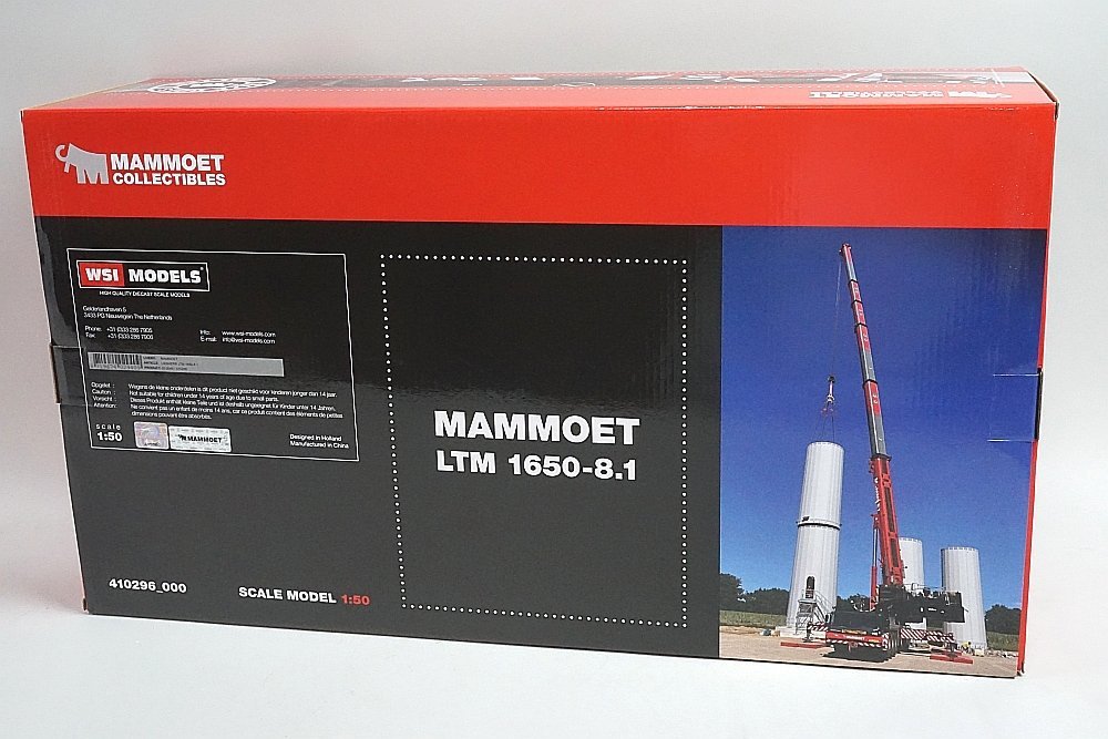 新品 WSI MODELS 1/50 MAMMOET マムート LIEBHERR リープヘル LTM 1650