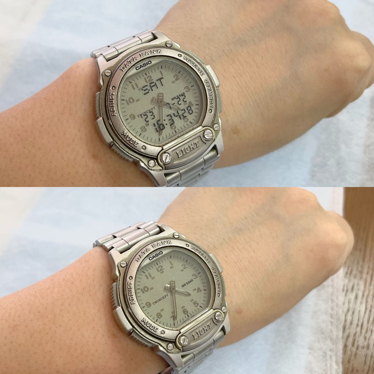 稼働 CASIO データバンク ツインセプター アナデジ メンズ腕時計 稼働 CASIO データバンク ツインセプター アナデジ メンズ腕時計