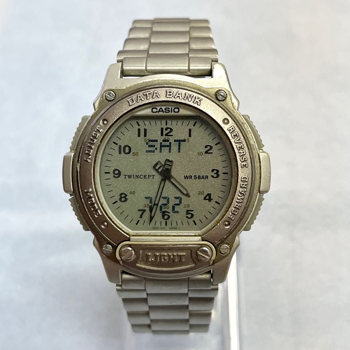 稼働 CASIO データバンク ツインセプター アナデジ メンズ腕時計 稼働 CASIO データバンク ツインセプター アナデジ メンズ腕時計