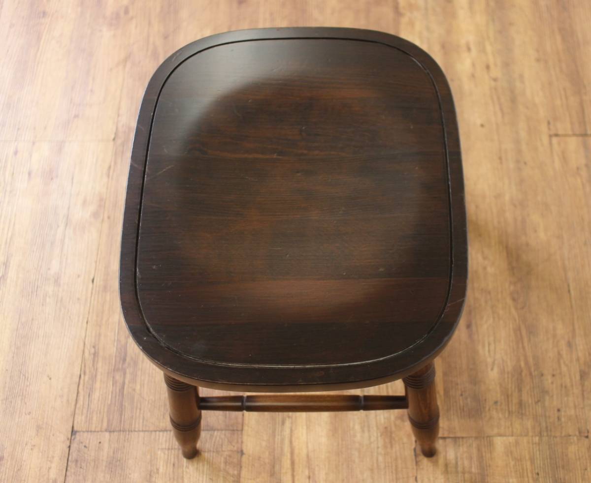 キツツキ 飛騨産業 スツール ブナ材 無垢材 木製 カントリー 椅子_画像6