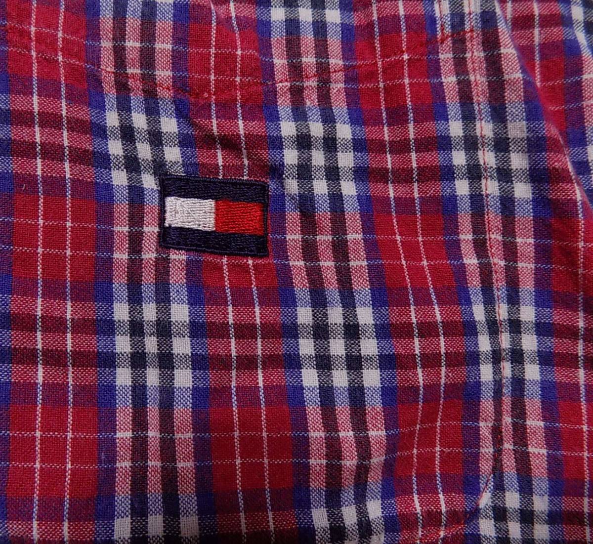 トミーヒルフィガー TOMMY HILFIGER  大小チェック 半袖シャツ L （官T）の画像5