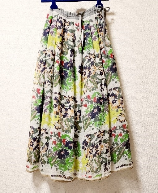 新品 定価5.3万 KHADI & CO ×epice paris 花柄 リネン スカート カディアンドコー _画像1