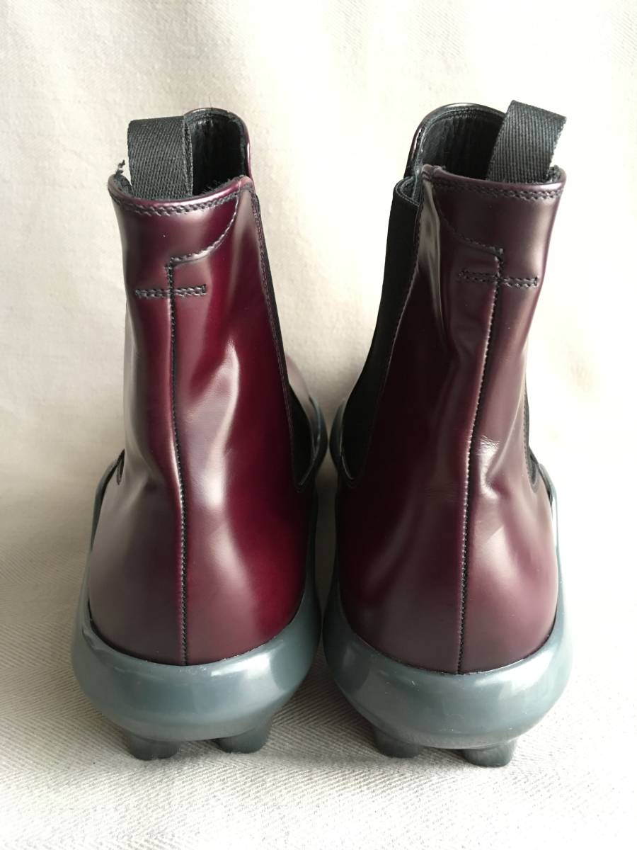 新品 プラダ コレクション サイドゴア レザー ブーツ 10.5 PRADA 革靴