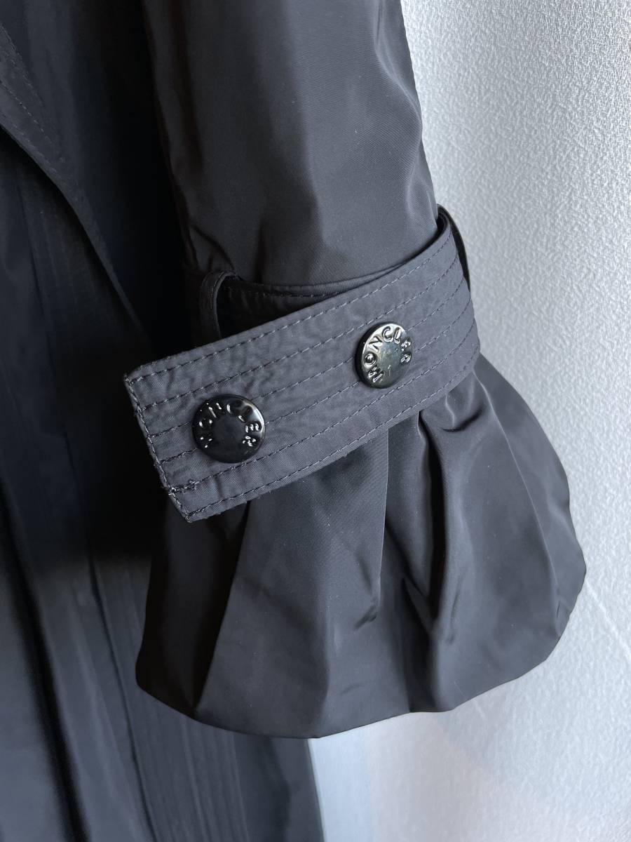 新品 本物 モンクレール NAVIGATORIA コート 3 黒 ブラック Moncler ジャケット ロゴ ワッペン スプリング トレンチ コート_画像6