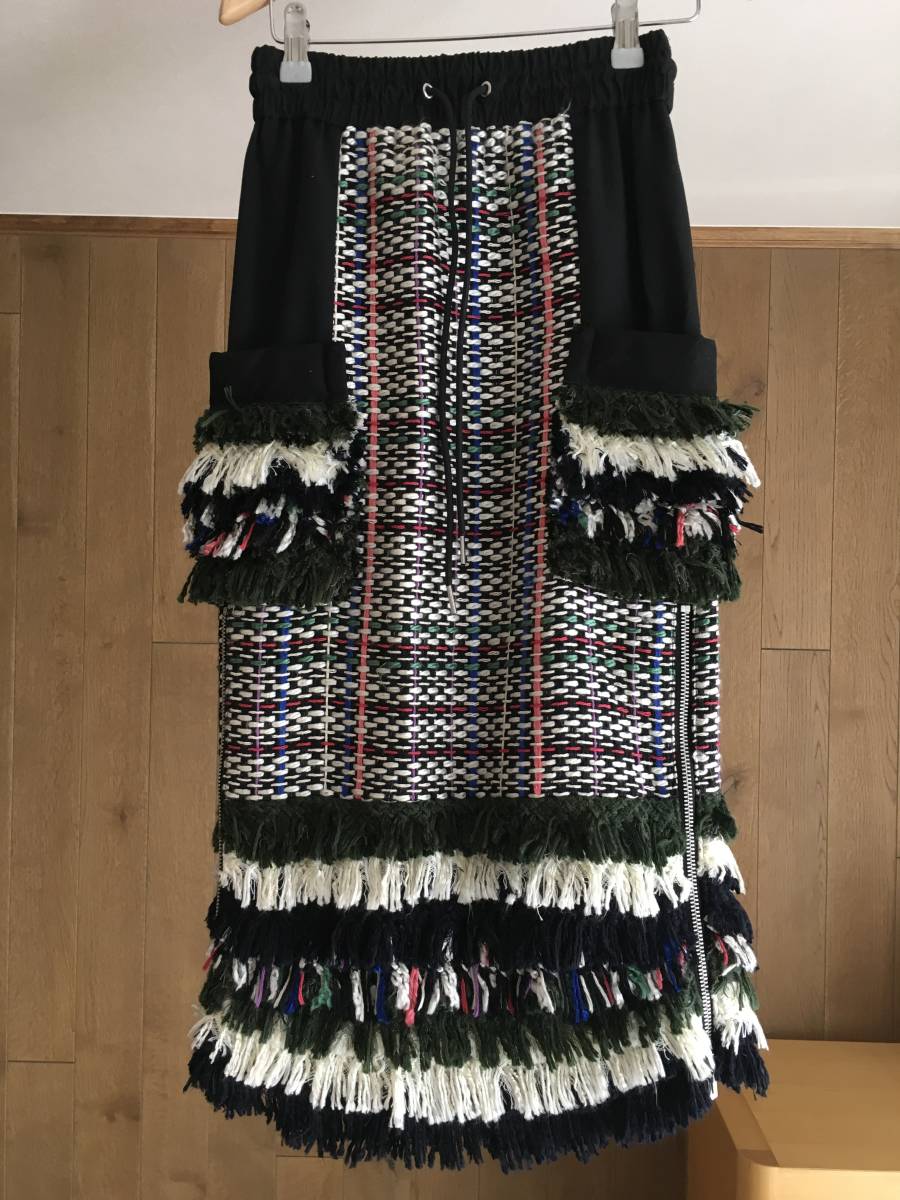 ヤフオク! - 即決 極美品 sacai サカイ ツイード スカート0