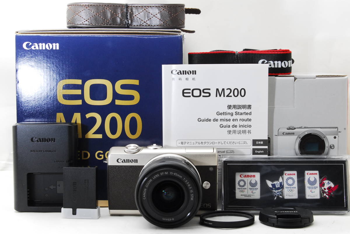 ほぼ新品 超希少】 キャノン Canon EOS M200 リミテッドゴールドキット