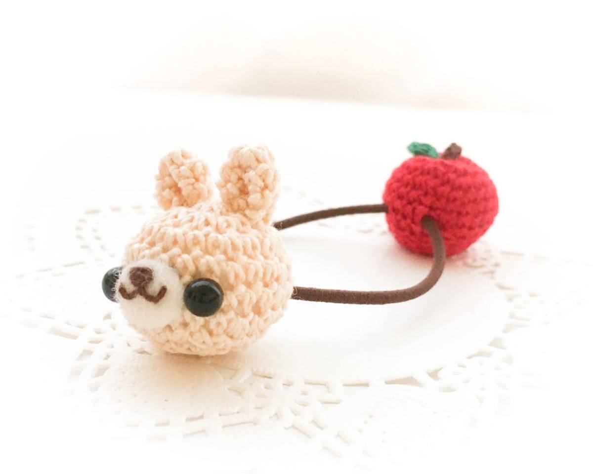 u. Chan & apple hair elastic * knitting * braided ...* hand made * crochet needle braided 