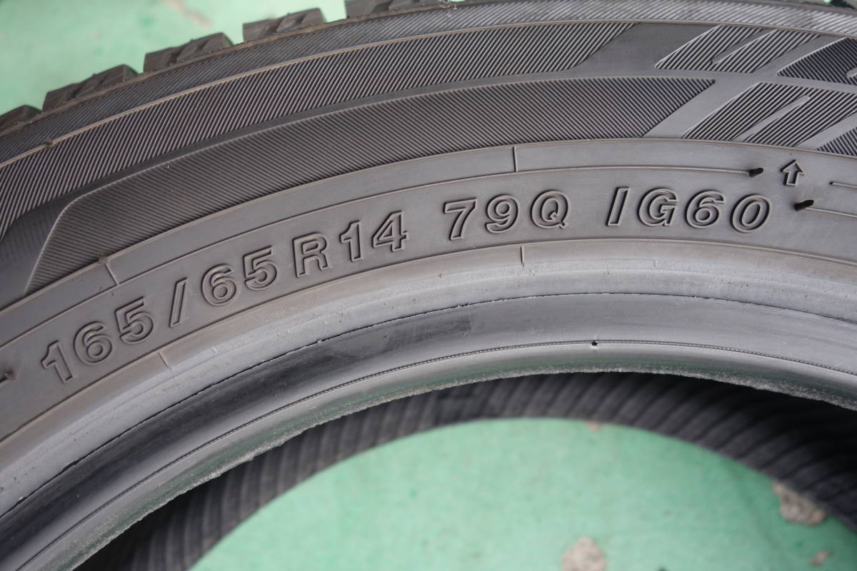 イボ付ほぼ新品 2022年製 スタットレス 165/65R14 ヨコハマ ice GUARD iG60 ４本 O264_画像8