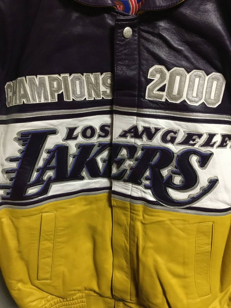 非売品 コレクターズアイテム LAKERS 2000年 優勝記念スタジャン 特注モデル オールレザー KOBE LEBRON コービー レイカーズ