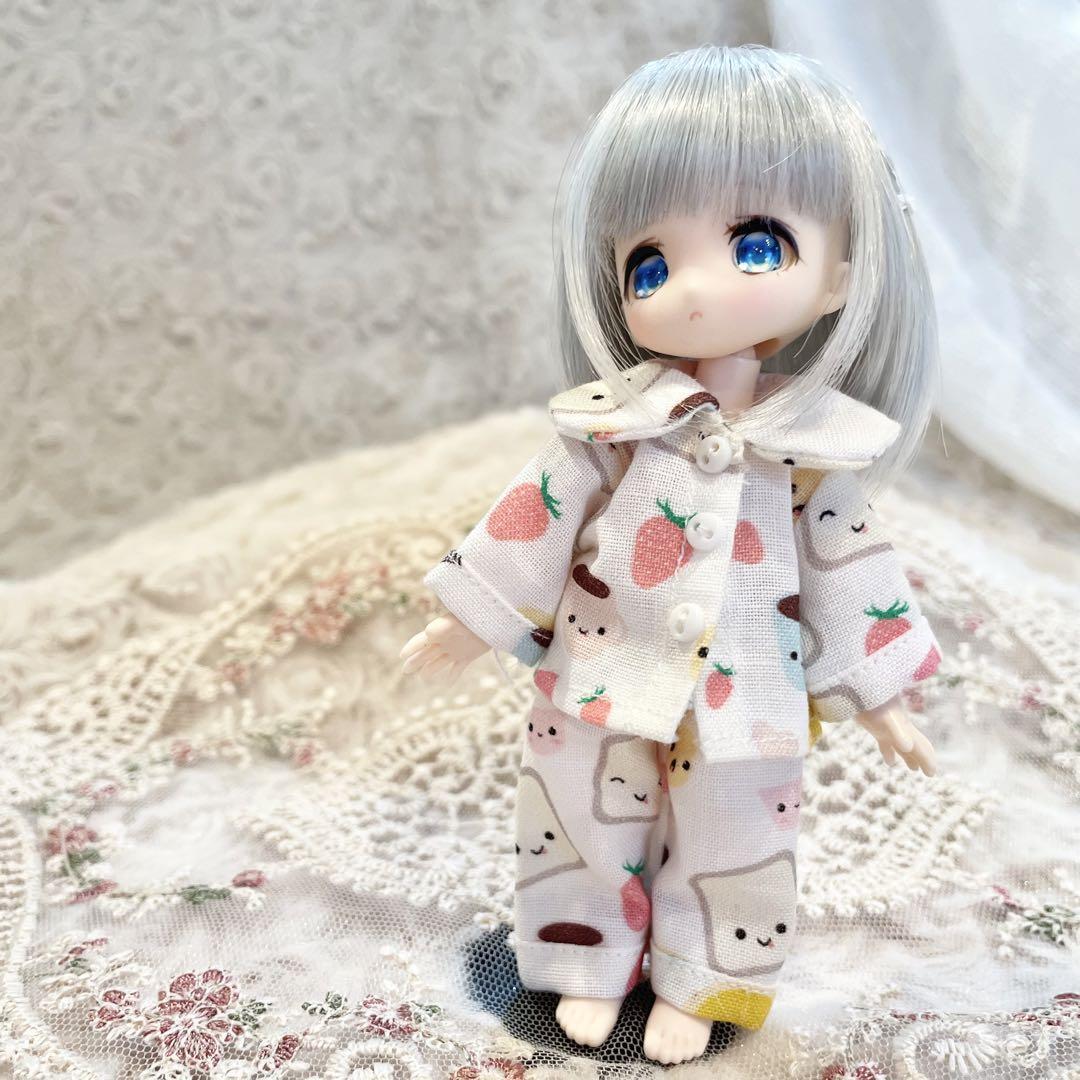 オビツ11 服 ピコドー9 ねんどろいどどーる ピコニーモP YmY 1/12 サイズ ドールハウス 衣装 靴 ウィッグ ヘッド パジャマ セット_画像7