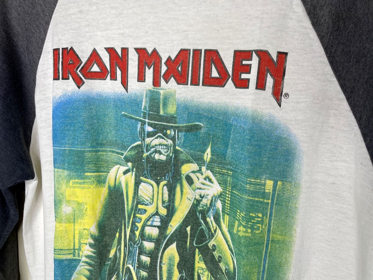 IRON MAIDEN アイアンメイデン　ラグラン　スリーブ　古着　バンドtシャツ ビンテージ