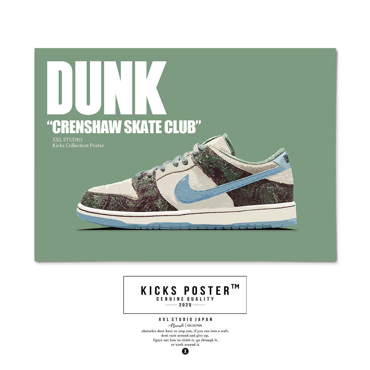 ダンクロー クレンショースケートクラブ Dunk Low Crenshaw Skate Club スニーカーポスターDUNK-325_画像2