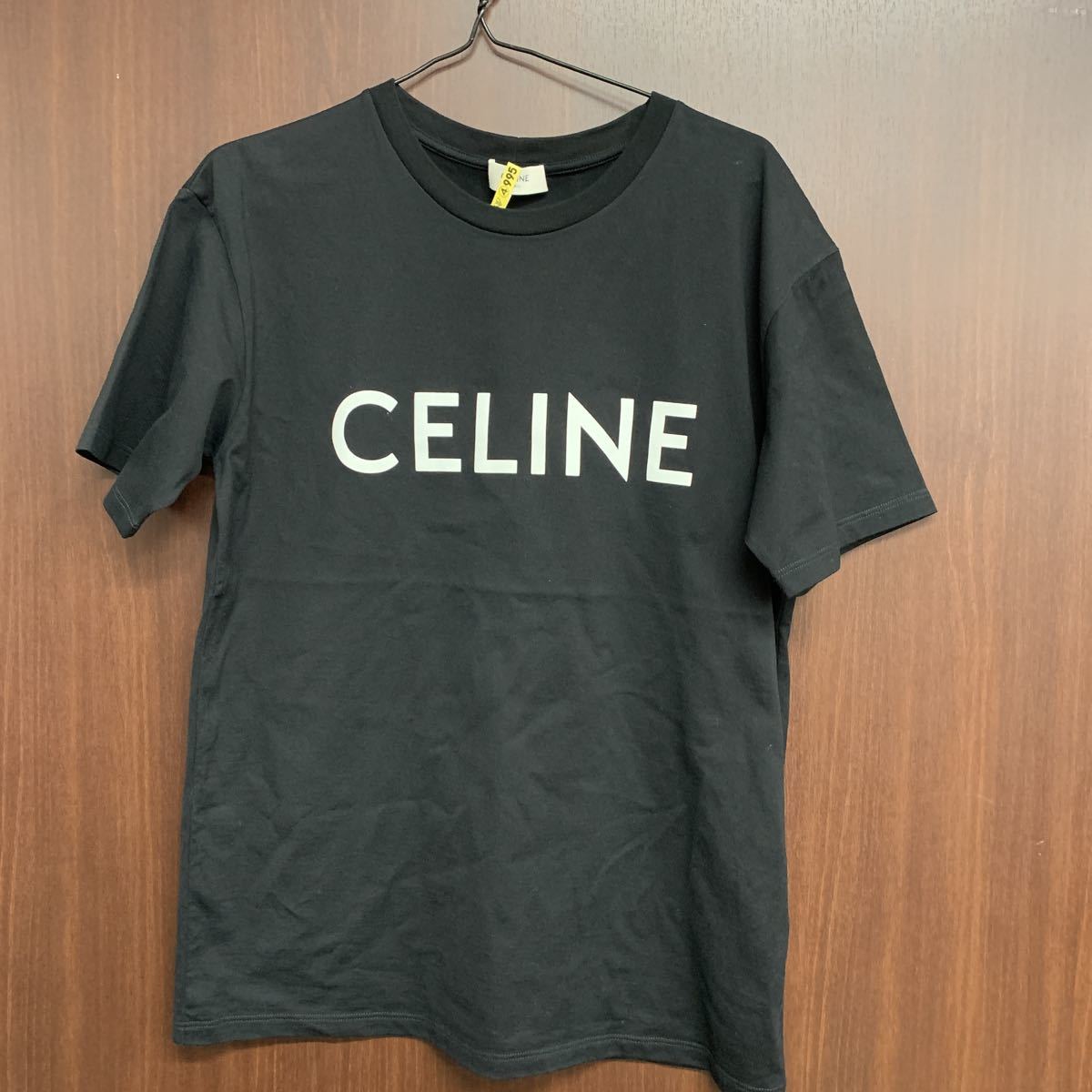  превосходный товар CELINE Celine женский Logo футболка XXS черный 2023 год покупка большой размер cut and sewn 