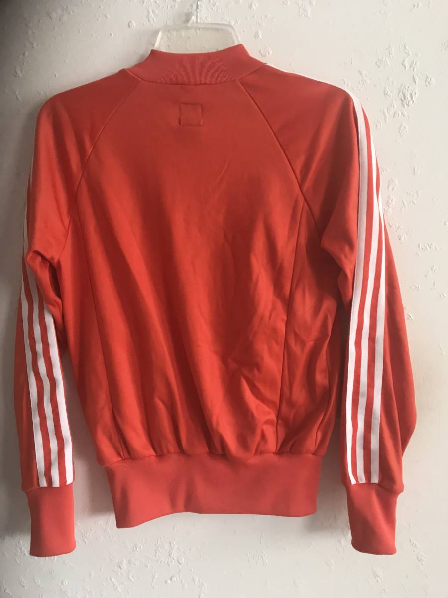  Adidas adidas lady's orange color USA sport wear jersey outer garment S size secondhand goods conspicuous scratch . dirt. less 