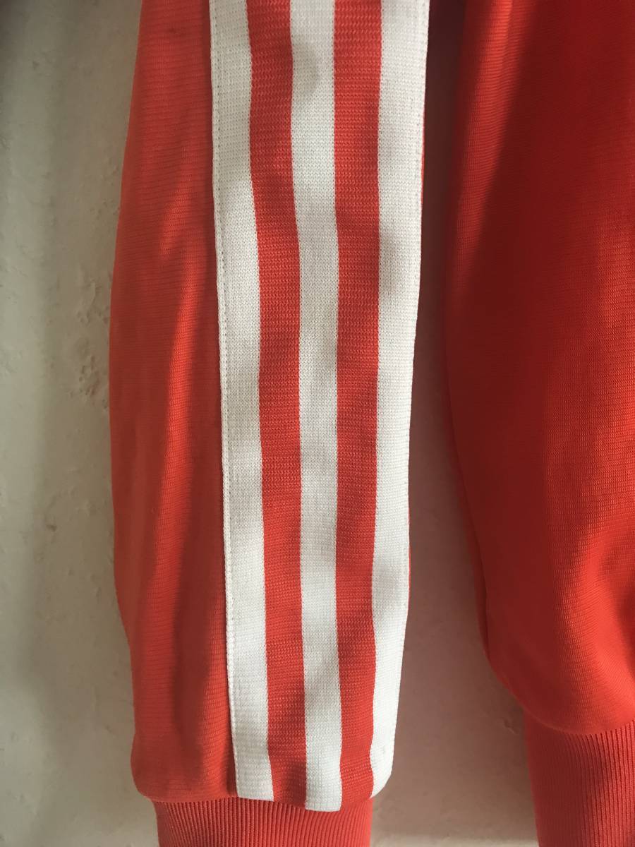  Adidas adidas lady's orange color USA sport wear jersey outer garment S size secondhand goods conspicuous scratch . dirt. less 