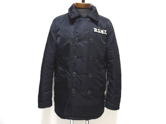 RESONATE GOOD ENOUGH 00s vintage original NYLON PEA COAT L size / リゾネイト グッドイナフ Pコート 袖切り返しデザイン Y2K メンズ