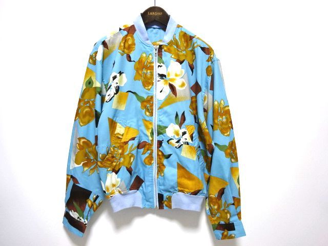 MEN'S TENORAS 90s vintage original MA-1 BLOUSON / メンズ ティノラス フラワープリント ブルゾン オールド アーカイブ メンズ_画像2