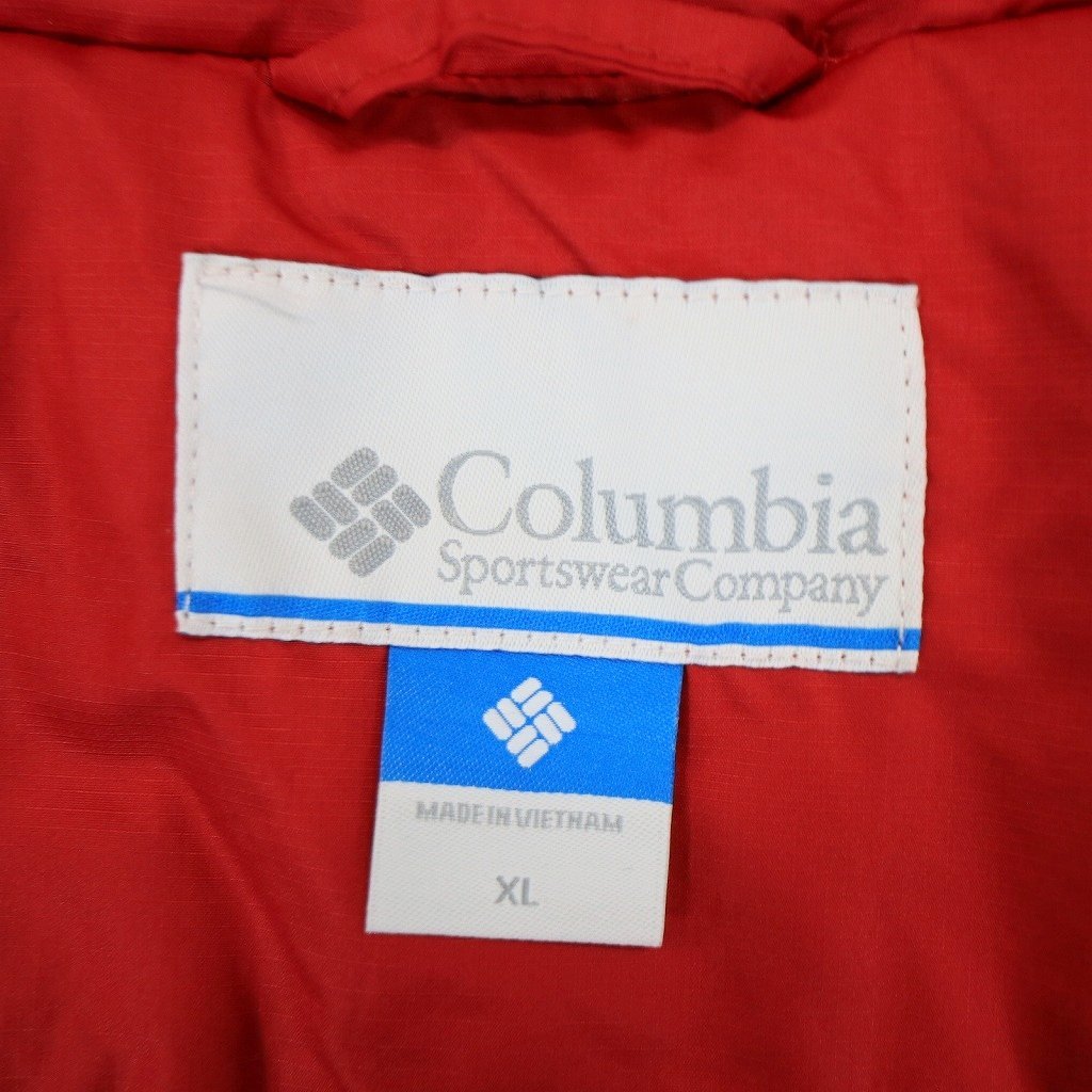 Columbia コロンビア マウンテンパーカー 防寒 防風 アウトドア レッド (メンズ XL) 中古 古着 N5529_画像9