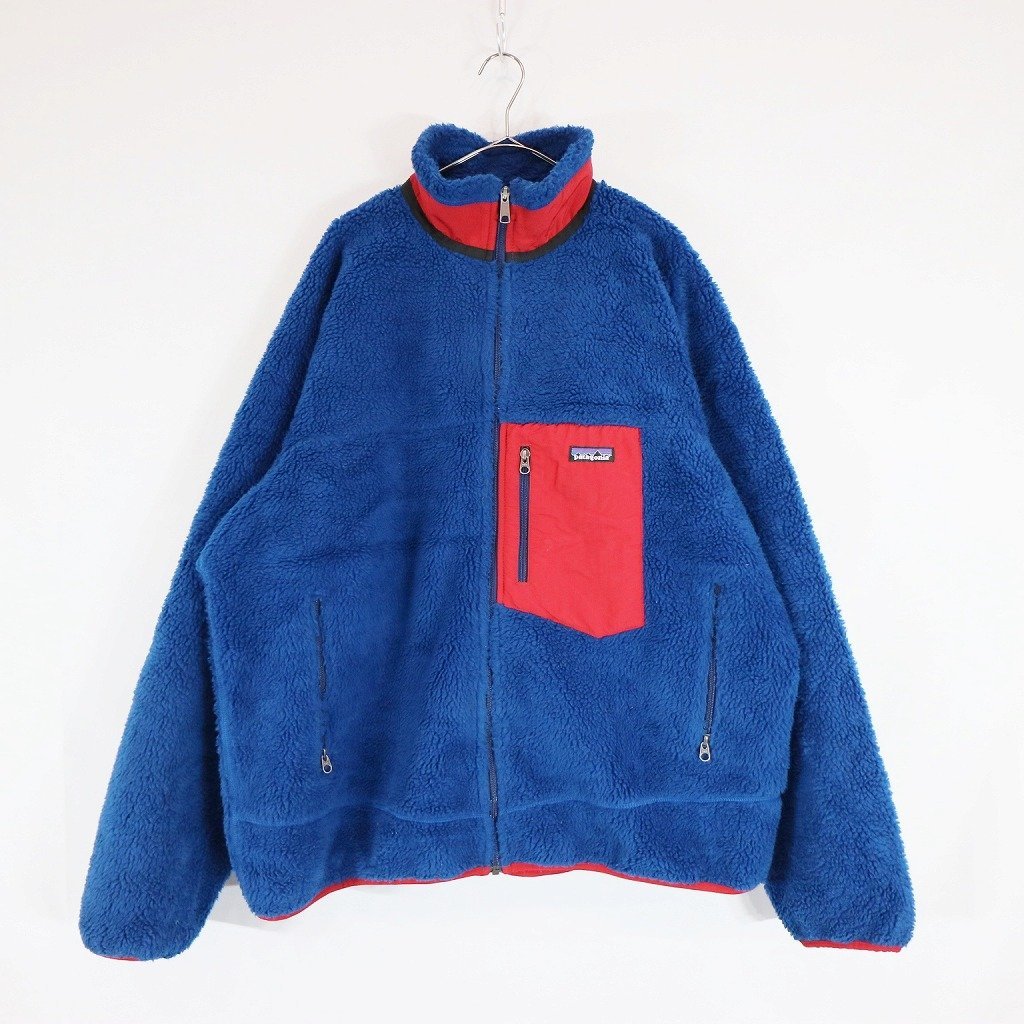 殿堂 90年代 patagonia N6962 古着 中古 XXL) (メンズ ブルー キャンプ