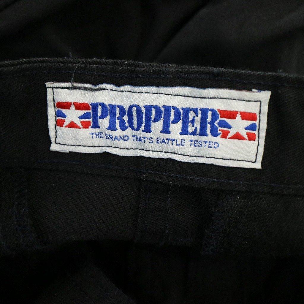 PROPPER プロパー カーゴパンツ ミリタリー コットン ブラック (メンズ SMALL‐LONG) 中古 古着 N7924_画像7