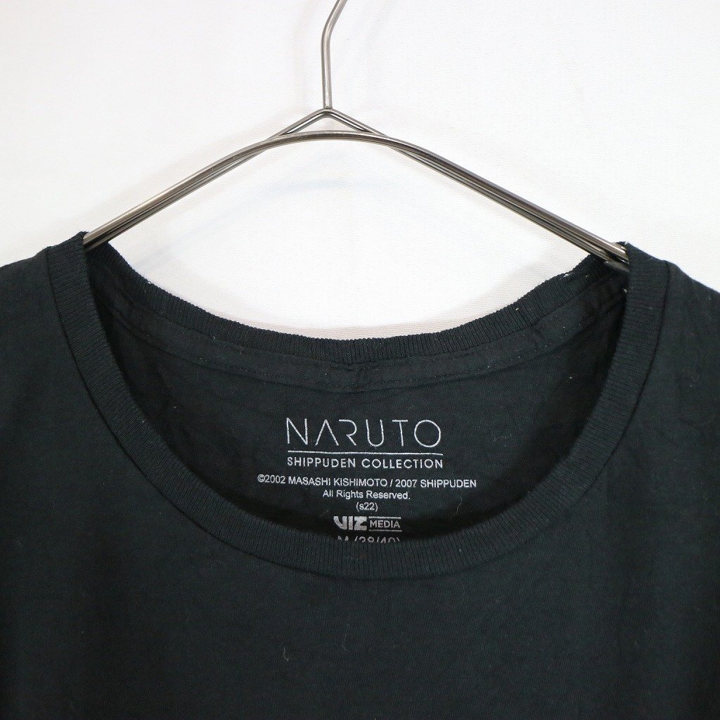 NARUTO ナルト 疾風伝 ラーメン キャラクター半袖Ｔシャツ アニメ ブラック (メンズ M) 中古 古着 N8144_画像3