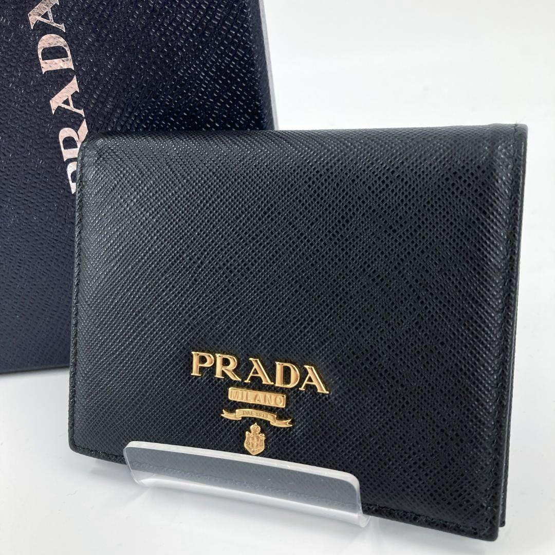 1円 極美品 PRADA プラダ サフィアーノレザー バイカラー 二つ折り財布 財布 ゴールド ロゴ サフィアーノ レザー ブラック ピンク  1MV204(女性用財布)｜売買されたオークション情報、ヤフオク! の商品情報をアーカイブ公開