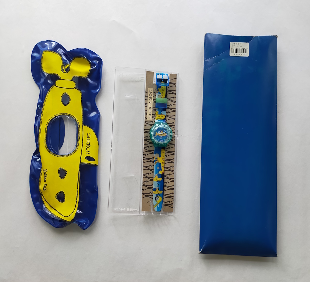 送料込】 SWATCH Sub スクーバ Yellow サブマリン SCUBA200 イエロー