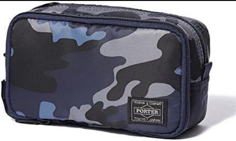  Porter Headporter Jean gru pouch 2 layer type tongue car small articles camouflage 30 anniversary Fujiwara hirosi military travel amenity - the US armed forces new goods 