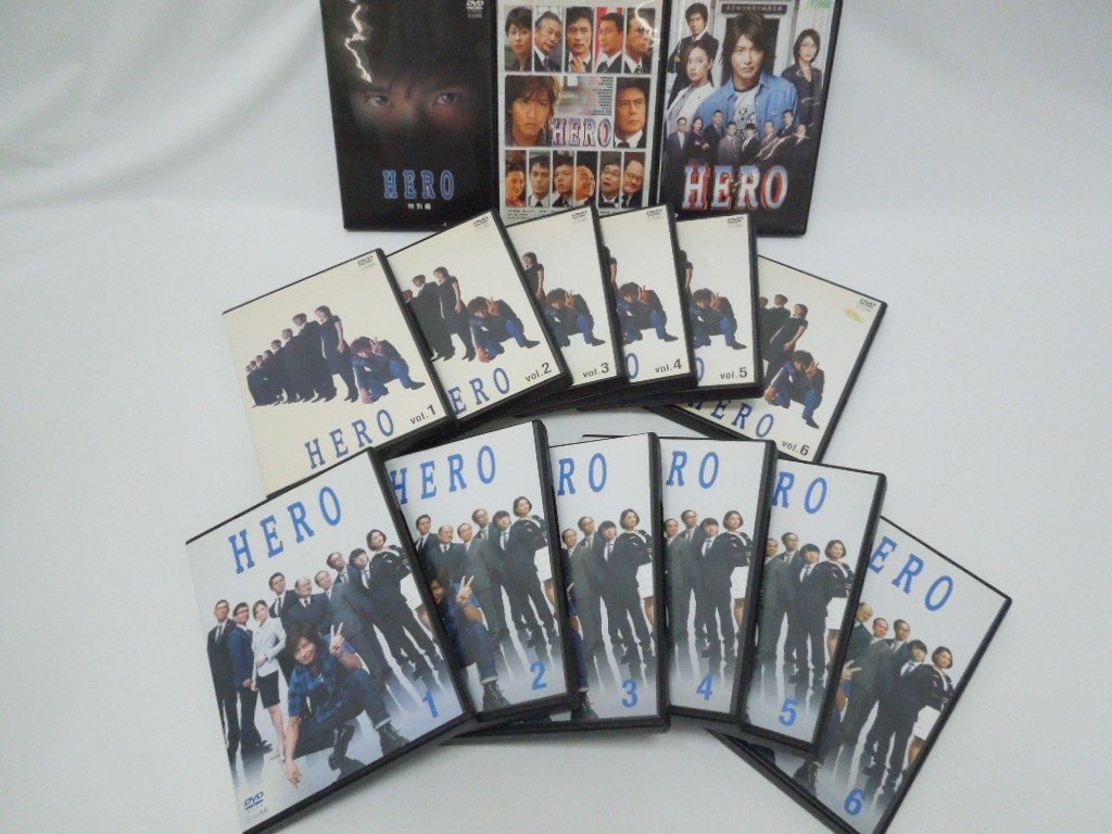 0651 レンタル落ち DVD ドラマ HERO 全6巻/HERO(2014) 全6巻/特別編/劇場版(07年、15年) 計15枚 木村拓哉  再生未確認 中古現状品(日本)｜売買されたオークション情報、ヤフオク! の商品情報をアーカイブ公開