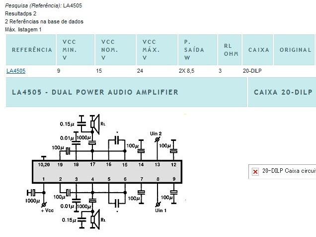 オーディオパワーアンプIC　三洋　SANYO　LA4505　8.5Wx2ch DIP-20ピン 15Vtyp　1個　未使用品　_画像3
