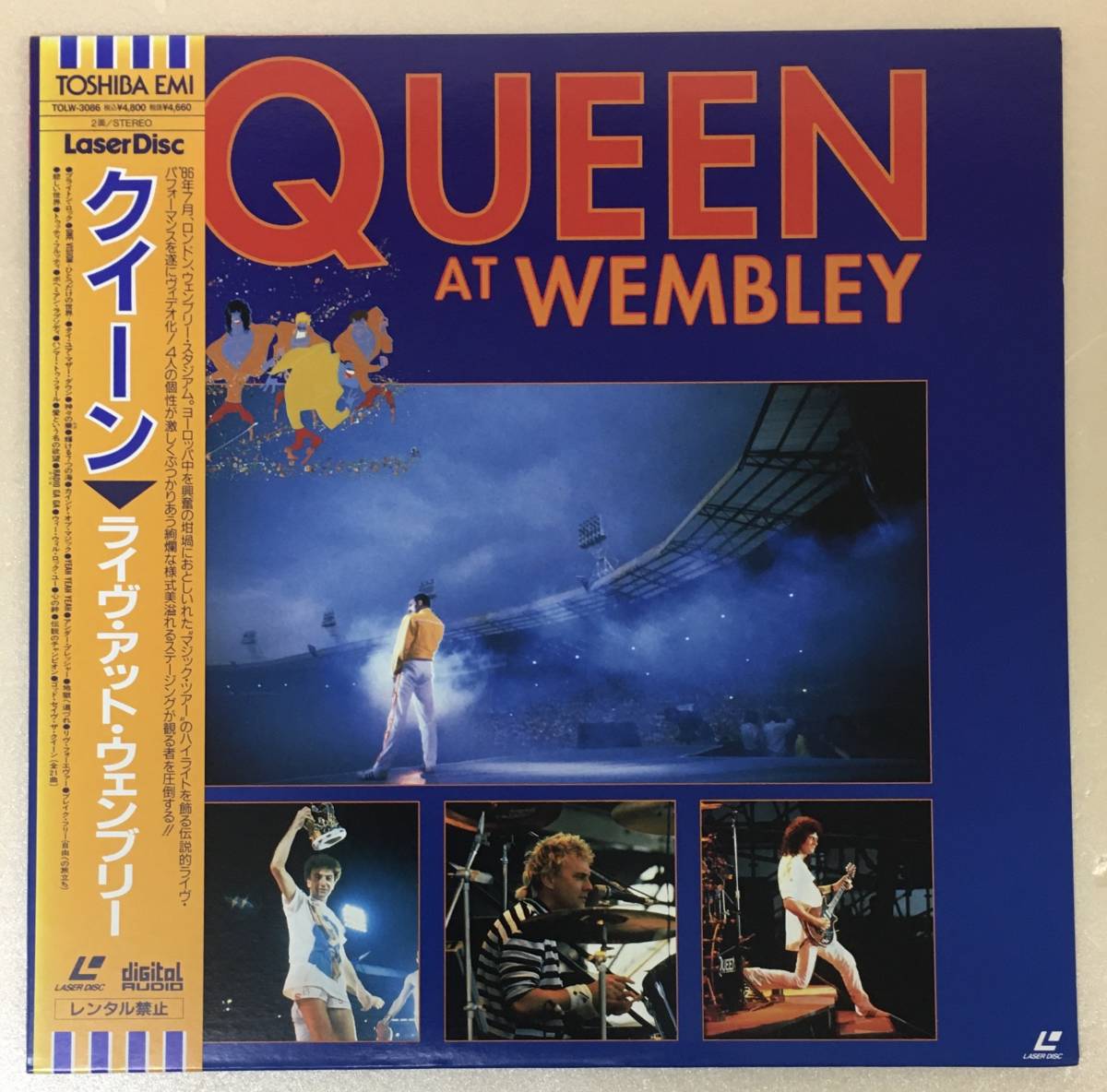 LD クイーン - ライヴ・アット・ウェンブリー TOLW-3277 帯付 …h-1964 QUEEN AT WEMBLEYの画像1