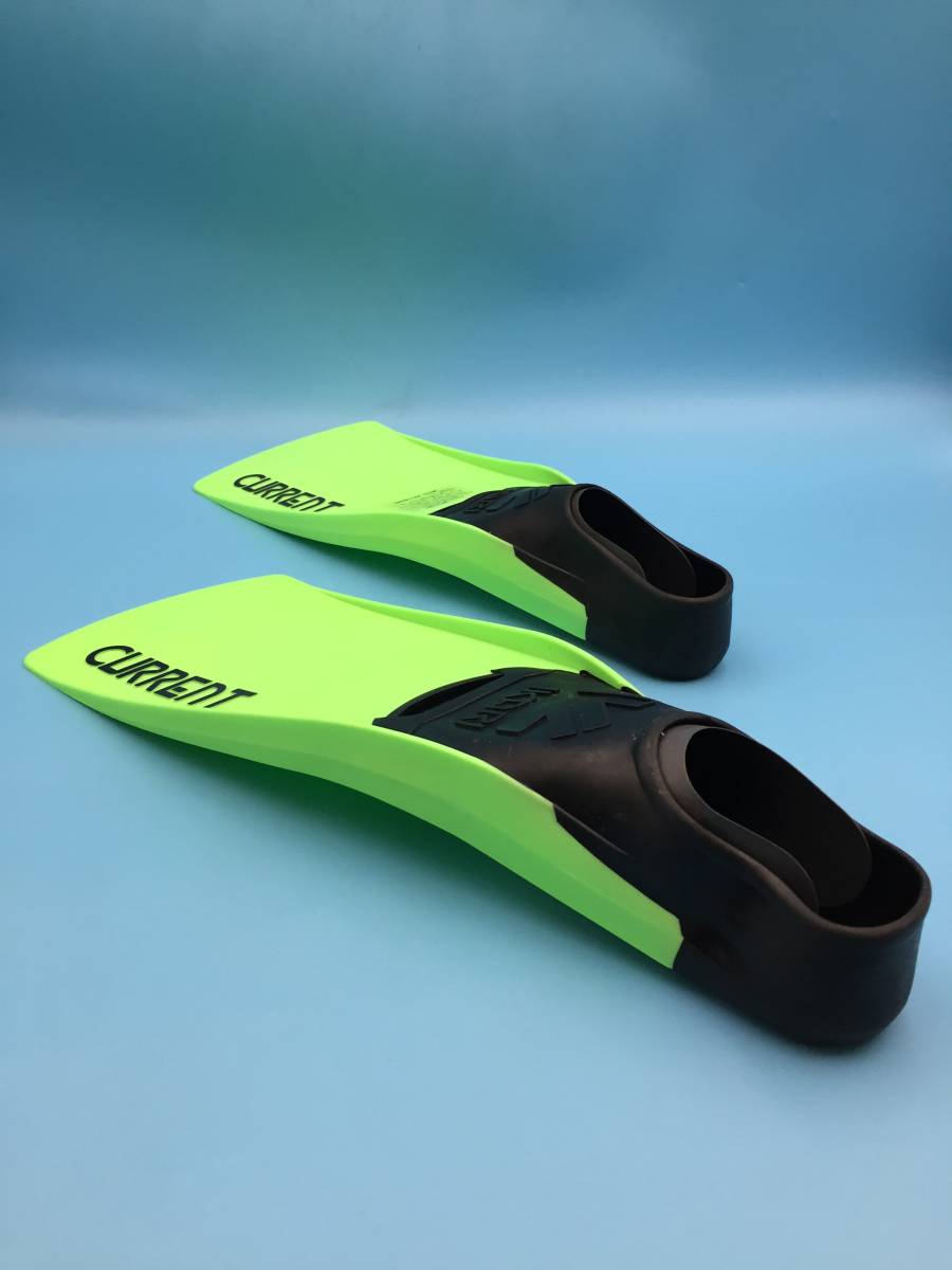 A80940IKARI CURRENTs cue bar diving snorkel pair fillet fins 23-24./6-7/38-39 made in Japan used [ not yet verification ]