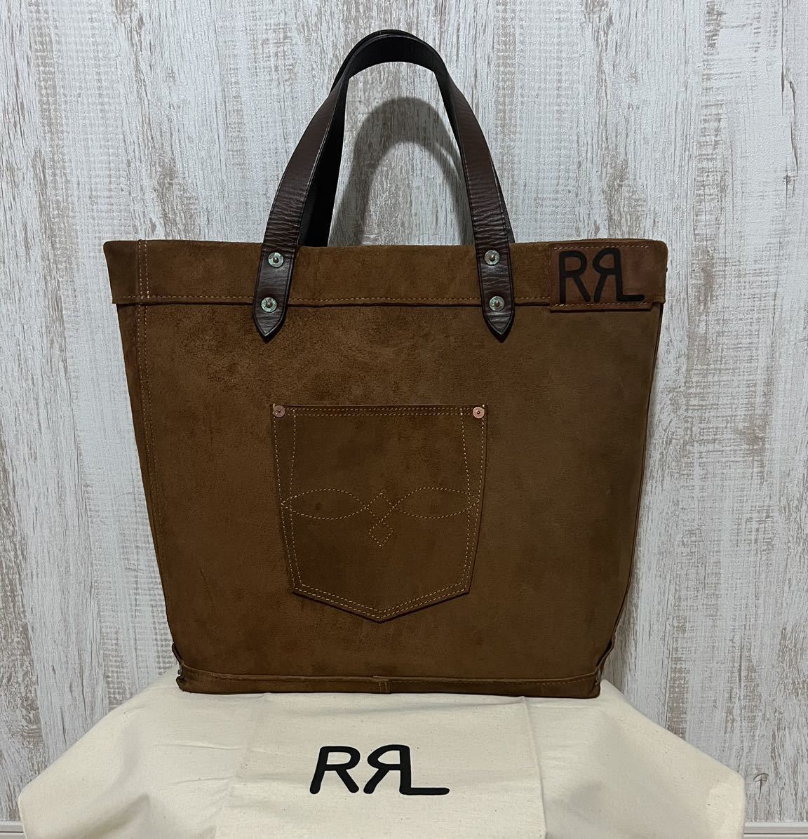 新品RRL ランチスエードトートバッグレザーダブルアールラルフ 新品RRL ランチスエードトートバッグレザーダブルアールラルフ