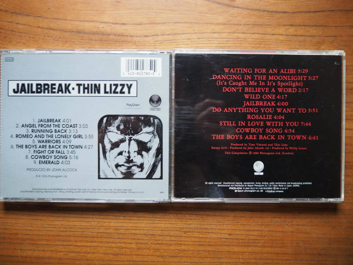 ◆◇送料無料/中古 シン・リジィ CD 2枚セット Thin Lizzy Jailbreak PC読込確認済◇◆_画像2