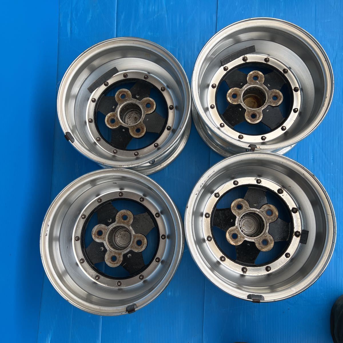 旧車 当時物 SUPER STAR スーパースターracing 13x6J +13/PCD 114.3/H4/ハプ経約：68mm 4本セット_画像2