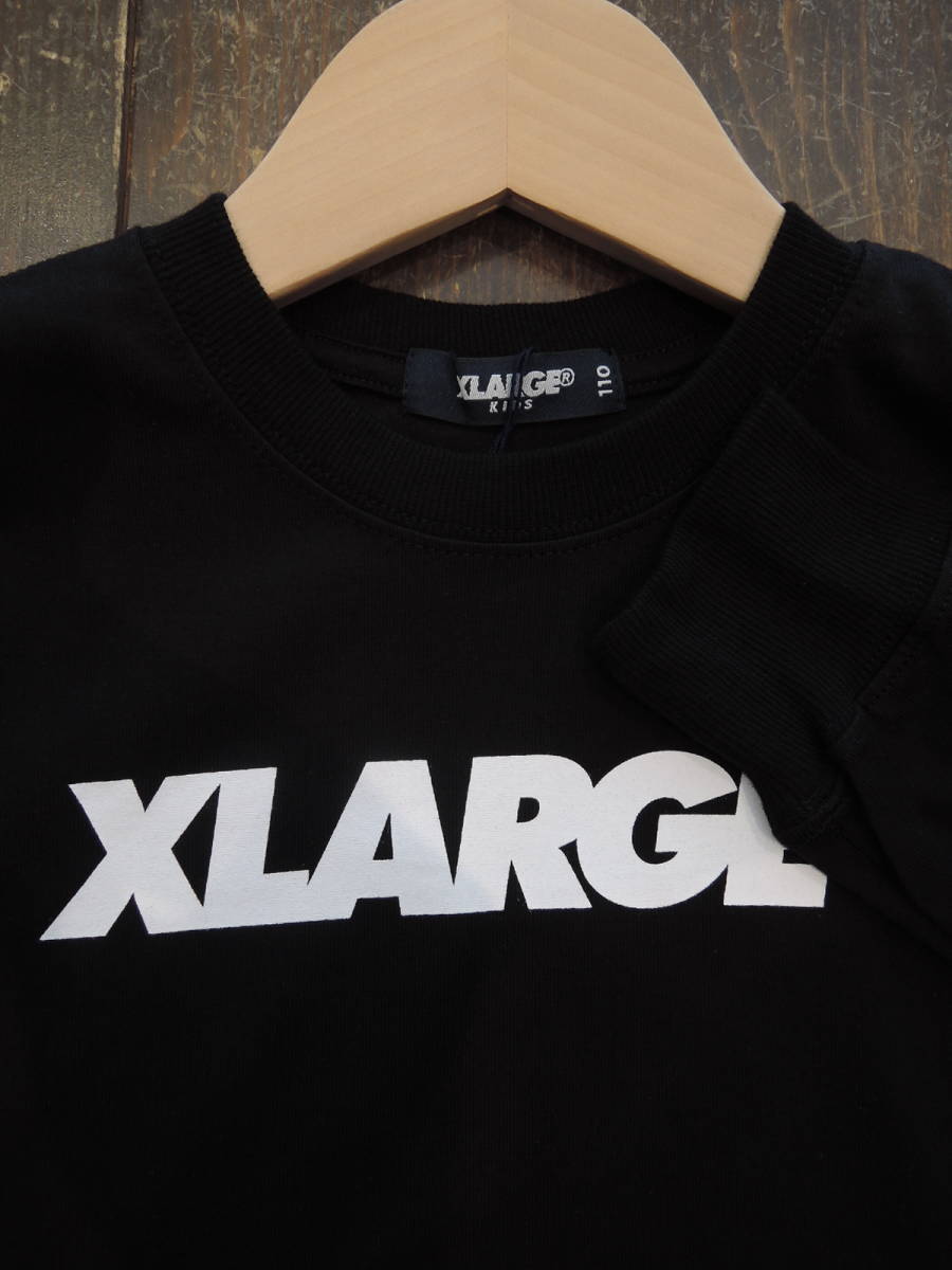 X-LARGE XLarge XLARGE Kids Logo L/S TEE черный 110 Kids новейший популярный товар включая доставку 