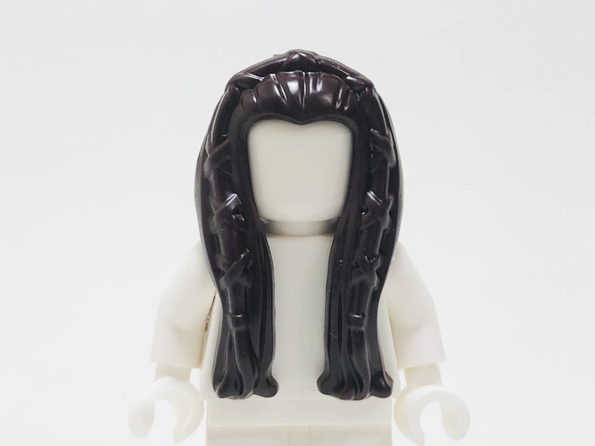 [ новый товар не использовался ] Lego LEGO Mini fig для волосы - волосы длинный вязаный темно-коричневый 