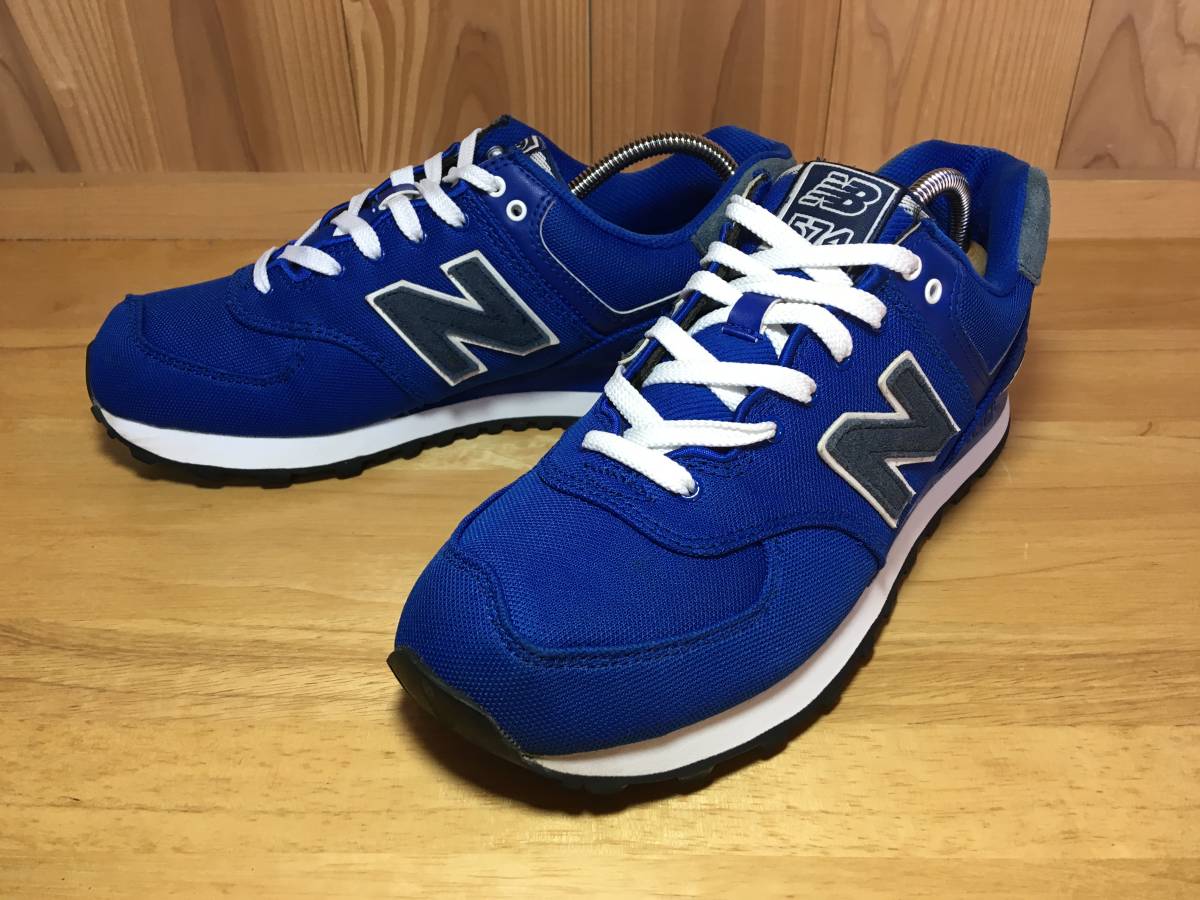 ☆new balance ニューバランス classic ML 574 POB キャンバス 青×白