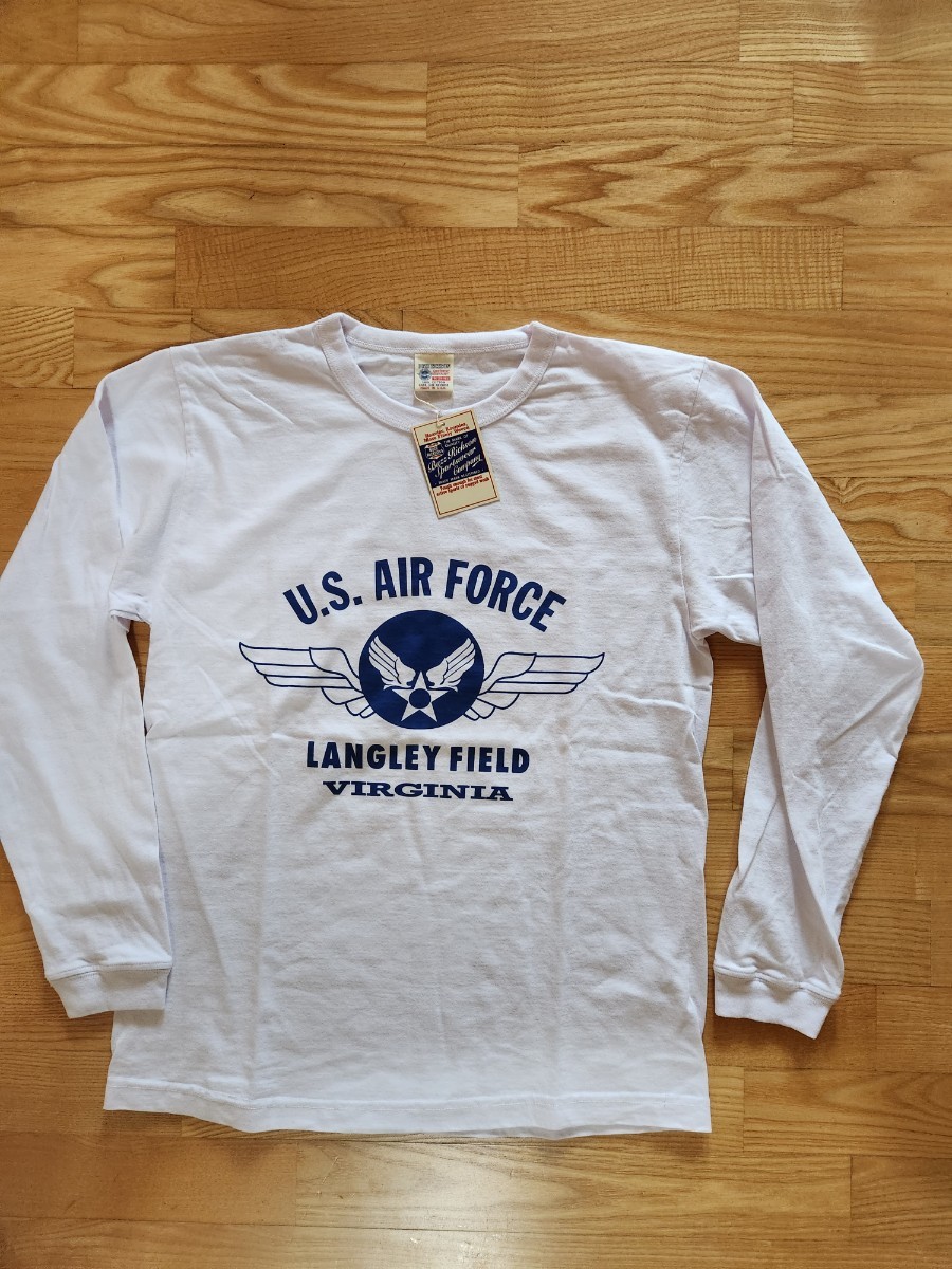 SALE! 送料込★東洋 BuzzRickson's バズリクソンズ BR69279 長袖Tシャツ　U.S.AIR FORCE 米軍　ミリタリー　LANGIEY FIELD ホワイト　M_画像2