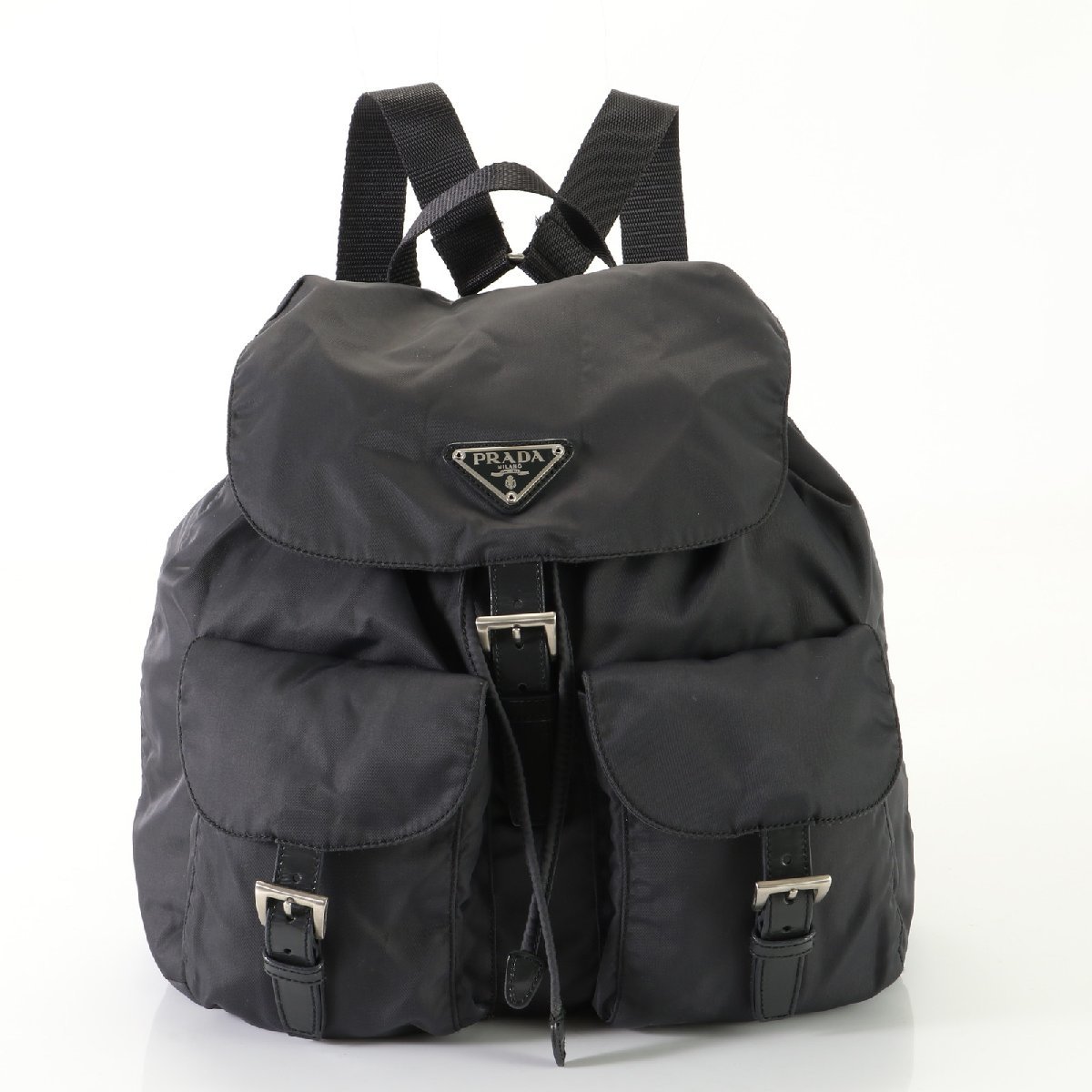 2022年ファッション福袋 極美品 プラダ テスート ナイロン 三角ロゴ リュックサック バックパック ショルダー バッグ ビジネス 書類鞄 A4 メンズ AET 0820-T1 リュック