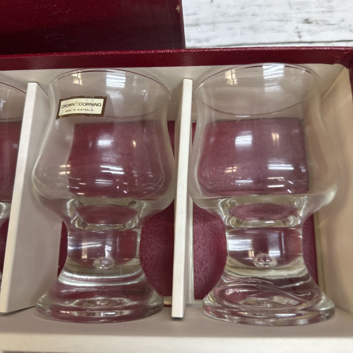 【未使用保管品】クラウンコーニング グラス6客セット crown corning glass ワイングラス ガラスコップ_画像4