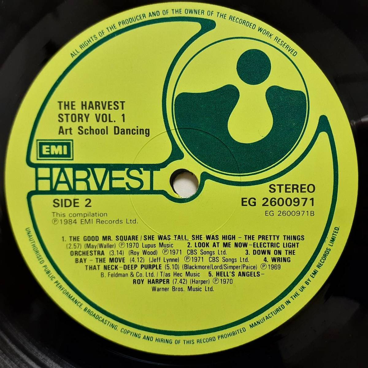 英HARVEST盤LP！Kevin Ayers, Syd Barrett, Pete Brown&Piblokto! etc... / The Harvest Story Vol1 Art School Dancing 1984年 EG2600971_画像2