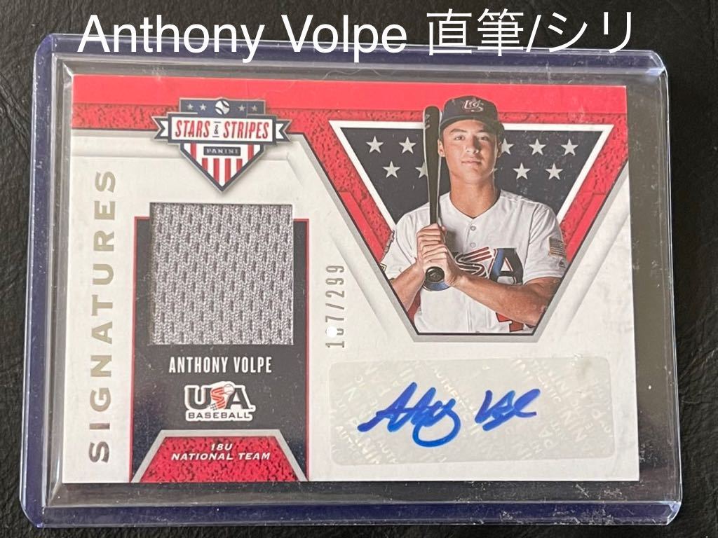 Anthony Volpe Auto 直筆サインカード /シリPanini 2019 アンソニー