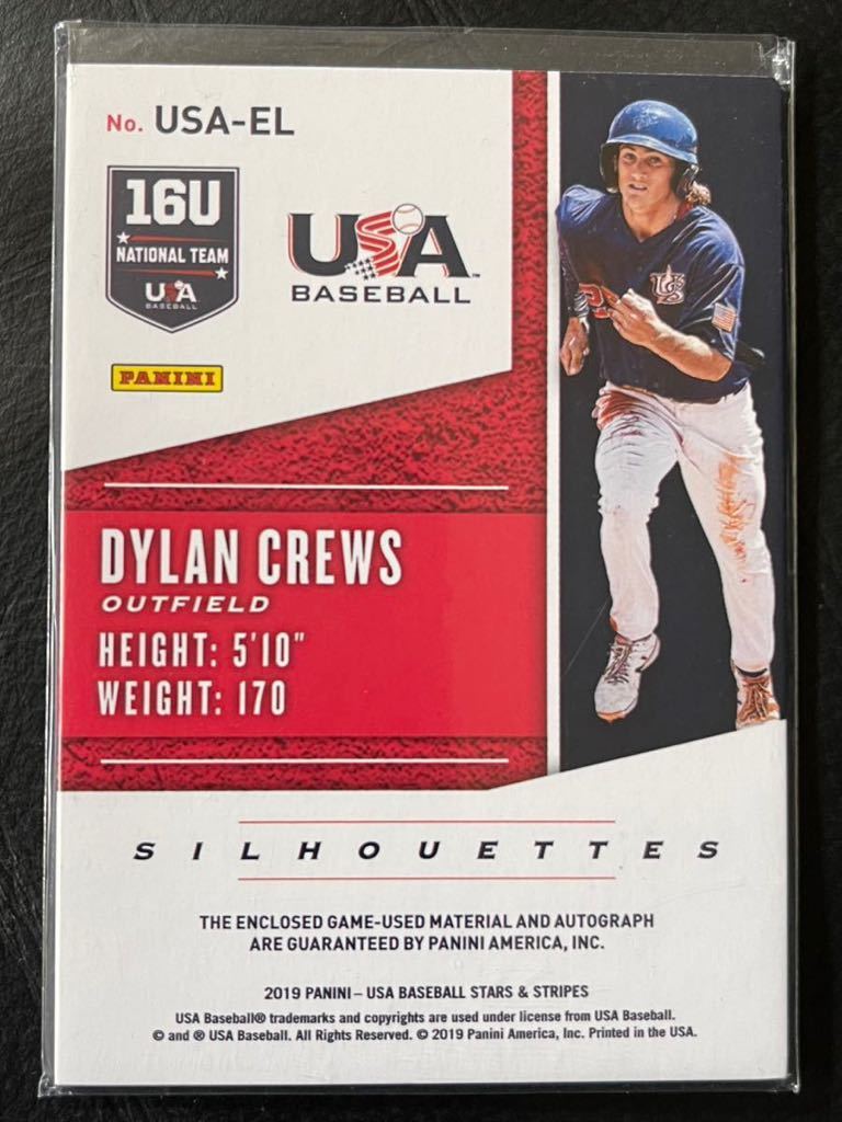 Dylan Crews直筆サイン Auto ドラフト一位Panini 2019 シリアル MLB